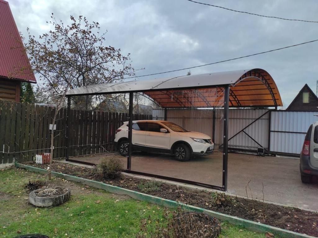 Прозрачные шторы ПВХ для навеса под автомобиль в Столбовой